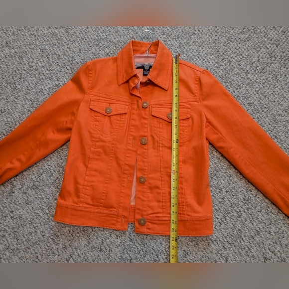 Rafaella Women's (Size 12) Orange Denim Jean Jacket - Picture 9 of 13